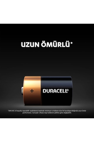Duracell LR20/MN1300 1.5V Alkalin Büyük Boy D Pil 2'li