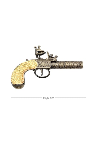 Denix Dekoratif Flintlock Pocket Pistol 19,5 Cm, Londra 1795