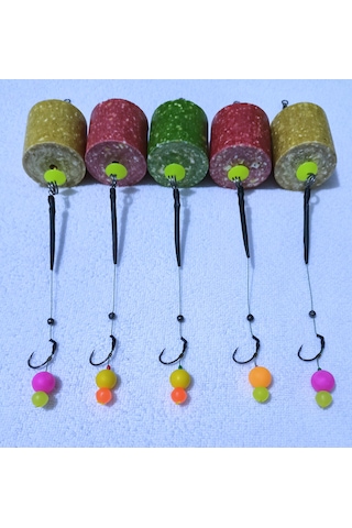 Küspeli Karışık Renkli Kardan Adam Sazan Rig Takım