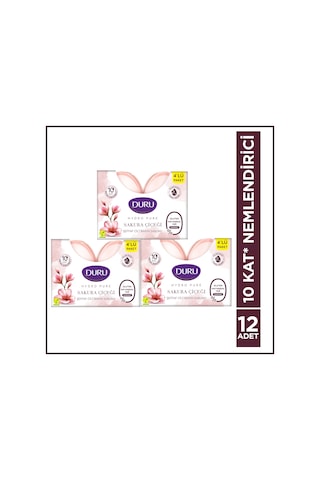 Duru Hydro Pure Sakura Çiçeği Şeffaf Bakım Sabunu 12 x 135 G