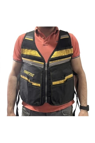 Chattel Cht-4507 Ağır Hizmet Tipi Takım Yeleği Siyah-Sarı