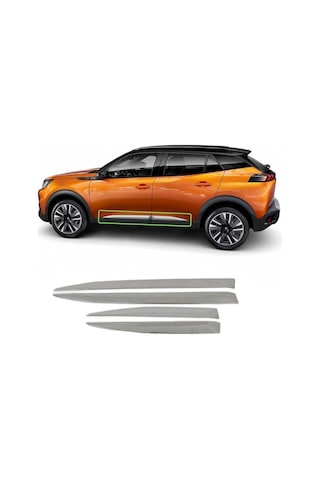 Peugeot 2008 Krom Yan Kapı Çıtası 2020- 4 Parça