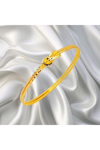 Leva Gold 22 Ayar Kristal Model Aşk Düğümü Bilezik 15 Gr