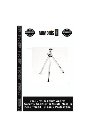 Özel Üretim Çekim Aparatı Görüntü Sabitleyici -metalik Renk Tripod - 3 Yönlü Profesyonel
