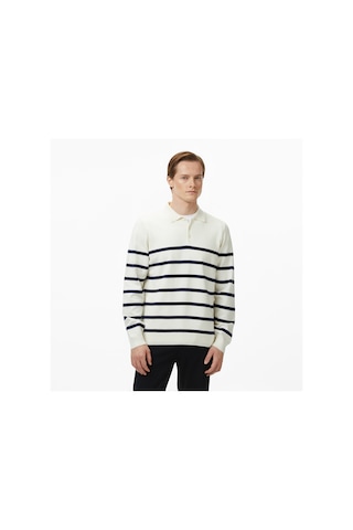Nautica Erkek Krem Regular Fit Kazak Çizgili S57231t Krem