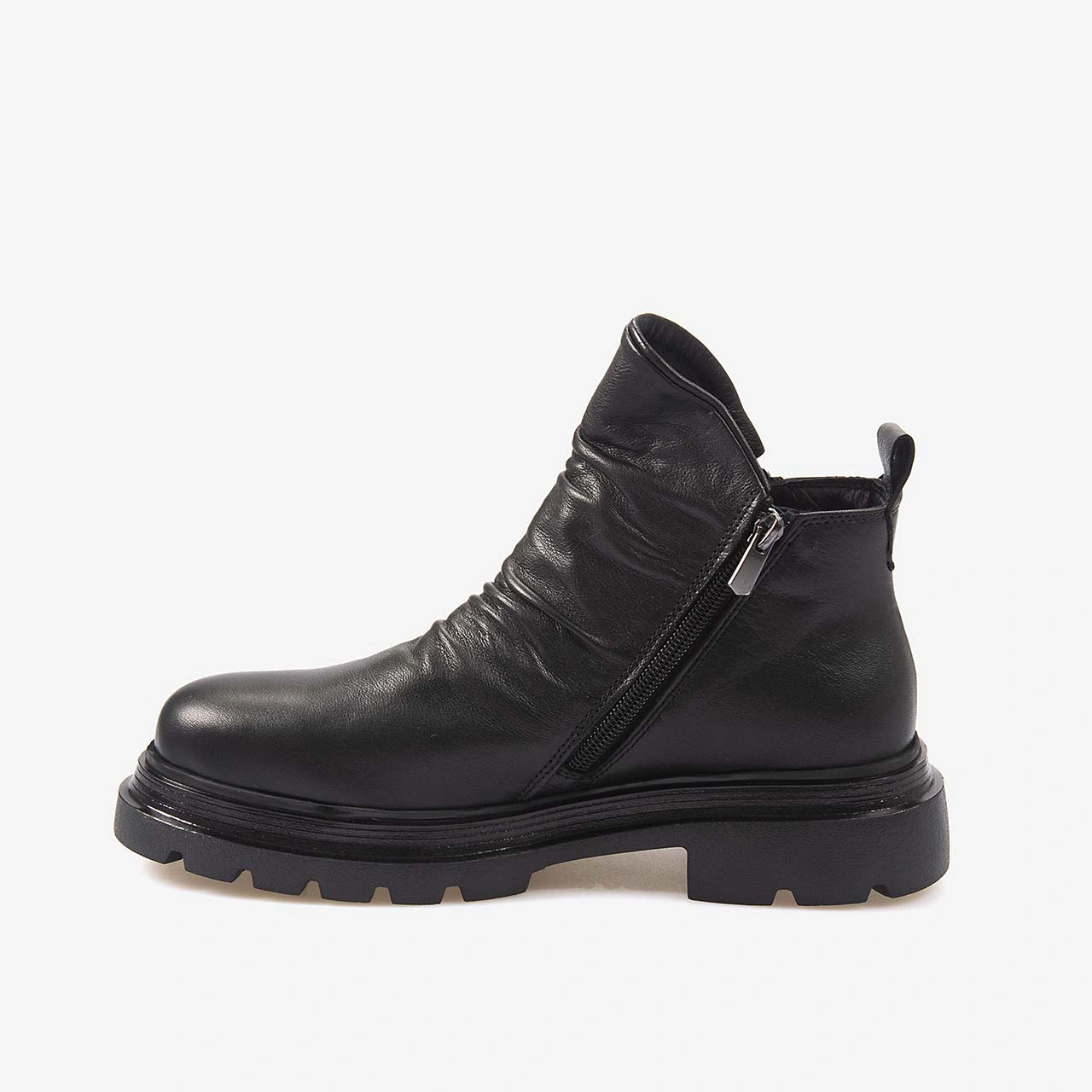 Kemal Tanca Hakiki Deri Kadın Bot T801 Siyah