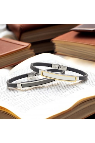 Fm İsim Yazılabilir Kişiselleştirilebilir Çelik Bileklik 3183scb011 Siyah