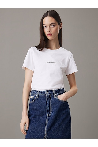 Calvin Klein Calvın Kleın Kadın T-shırt J20j223563-yaf J20j223563-yaf Beyaz Beyaz