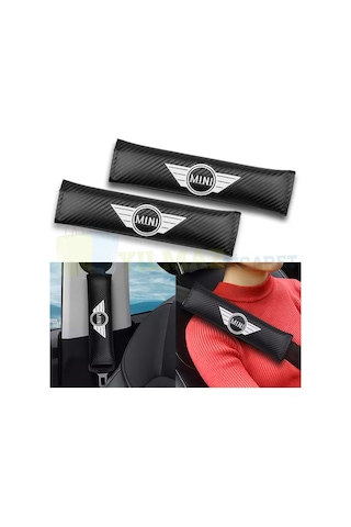 Mini Cooper Logo Emniyet Kemer Pedi Nakış İşleme 2 Adet