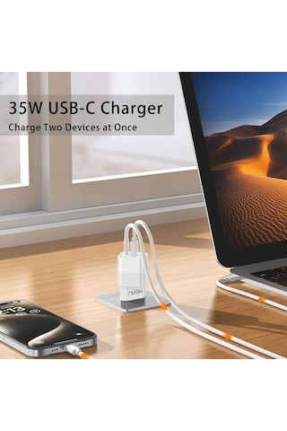 Hp-c39 35 Watt Gan Şarj Adaptörü 2-port Fast Charger Hızlı Şarj A