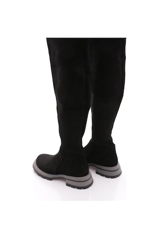 Dgn 4006 Kadin Knee High Çizme Siyah Geyik