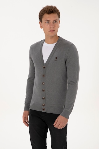 U.s. Polo Assn. Erkek Gri Melanj Hırka Triko 50313702-vr086 Gri Melanj