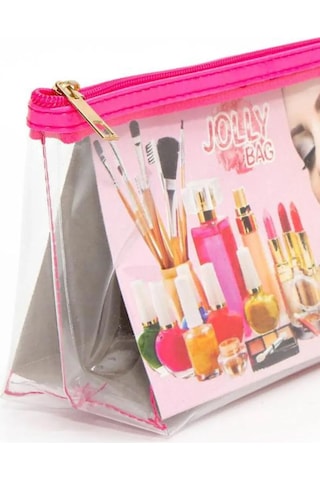 Jolly Tekli Orta Boy Şeffaf Makyaj Çantası 25cmx12cmx8cm Diğer