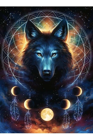 Ravensburger 500 Parça Lunar Wolf Puzzle