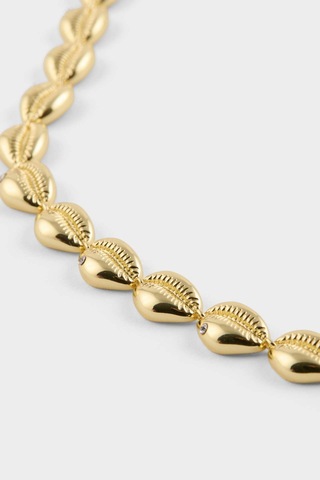 DeFacto Reis X Deniz Kabuğu Desenli Gold Kolye G2677AXNS