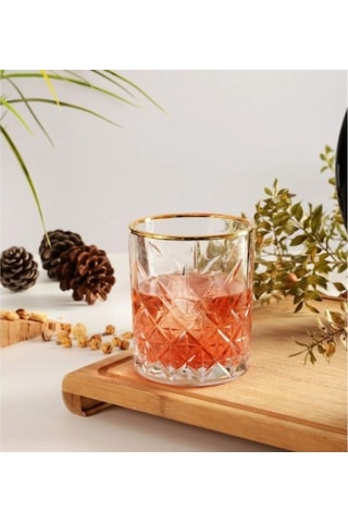 6'lı Kristal Meşrubat Bardağı 300 Ml Çok Renkli