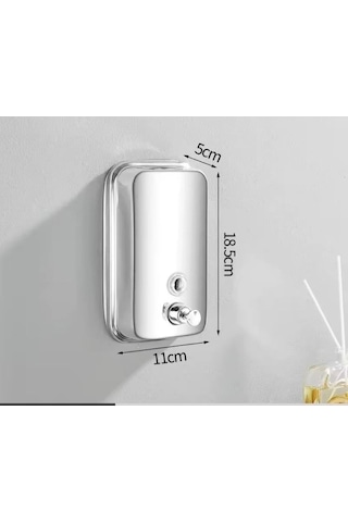 Sabunluk Sıvı Sabunluk Duvara Montaj 800 Ml Ss304 Paslanmaz Çelik Renk Krom