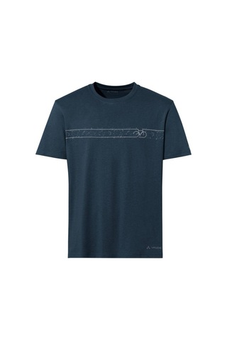 Vaude Cyclist V Bisiklet Yaka Erkek T-shirt 42125 Dark Sea/blue