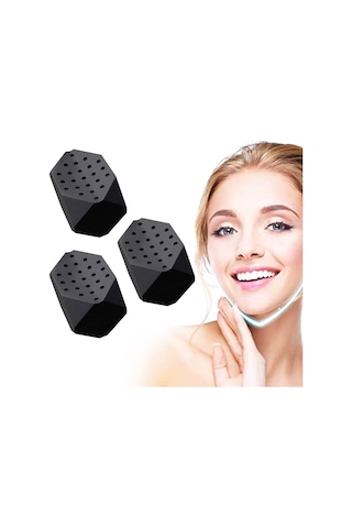 Sones 3 Adet 7. Nesil Masseter Topu Mandibular Eğitmeni Yüz Kas Eğitmeni Silikon Yüz Germe Cihazı Siyah Çok Renkli