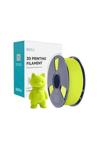 Sunlu Parlak Sarı Pla Mat Filament - 1.75mm - 1 Kg