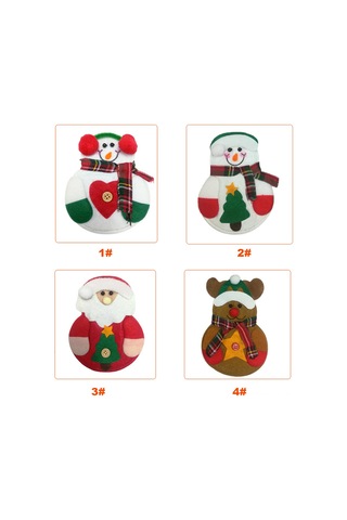 Ximistore9 Noel Masası Dekorasyonu: 6 Adet Non-woven Kürdan Bantı, Santa Ve Geyik Desenli, Yeniden Kullanılabilir, Festivite Atmosu Katıyor