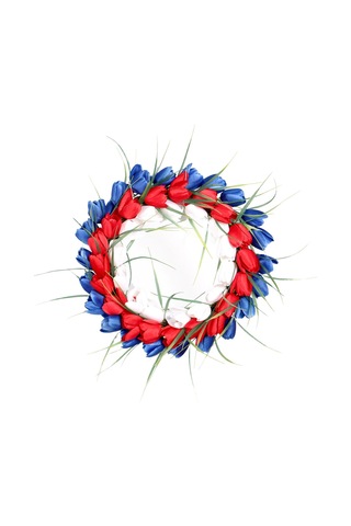 Suntek Çelenk Dal Garland Düğün Kırmızı---beyaz---mavi