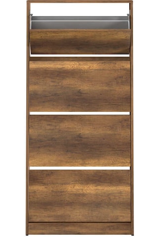 Flat Duo 4 Katlı Geniş Ayakkabılık-koyu Ceviz Oslo Ceviz 73x157x26 Cm Gxyxd Ceviz
