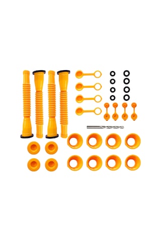 Shineyee Benzin Deposu Membran Değişim Seti - 1/2/5/10 Galon Depolara Uygun, Taşma Engelleme, 2 Tip Havuz Kapağı Ve 8mm Matkap Ucu Dahil, 4'lü Paket