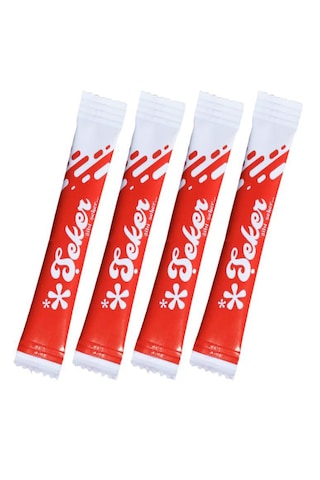 Stick Şeker 4000 Adet 3 Gr Kırmızı Desenli 2'li Set