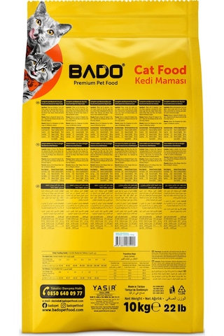 Bado Yetişkin Kısır Kedi Maması Somonlu 10 Kg