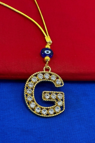Gold Renkli Parlak Taşlı G Harfi Araba Dikiz Ayna Süsü, Hediyelik