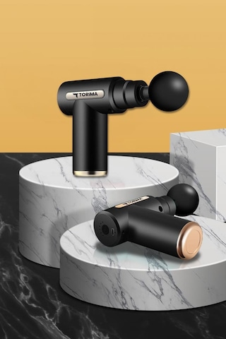 Torima Bx-720 Siyah Darbeli Titreşimli Şarjlı Sporcu Masaj Tabancası Masaj Aleti Kas Egzersiz Aleti Siyah