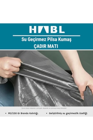 Güçlendirilmiş Su Geçirmez Kamp Ve Çadır Altı Brandası - 8m2