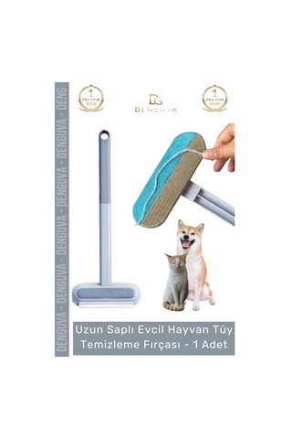Tüyfırçası Uzun Saplı Evcil Hayvan Kedi Köpek Koltuk Halı Araba Mikrofiber Tüy Temizleme Fırçası - Çok Renkli