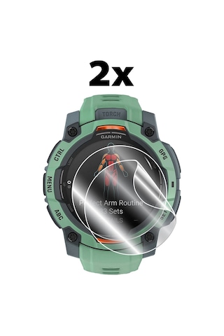 Garmın Instinct 3 45 Mm İle Uyumlu Ipg Hydrogel Ekran Koruyucu 2 Adet