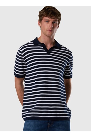 North Sails Lacivert - Beyaz Erkek %100 Pamuk Kazak Ns0000699388