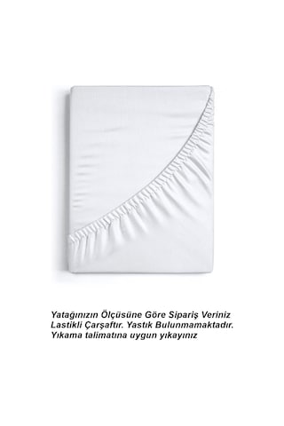 Çift Kişilik Düz Penye %100 Pamuklu Lastikli Çarşaf 160x200 001