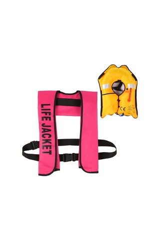 Springsun Kadınlar İçin Hafif Otomatik Şişirilebilir Su Can Kasası Ateşleyici Hariç - Pembe, Yat, Kayak Ve Su Sporları İçin, Tpu Nilon, Reflektörlü, Acil İpucu