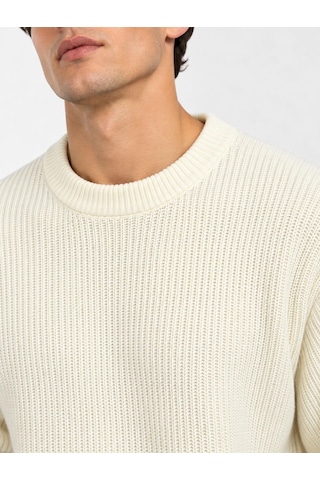 Classics Men Turbulance Erkek Sıfır Yaka Triko Kazak 7836 Beyaz