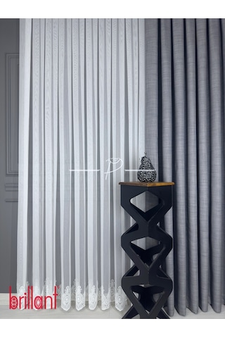 Tül Perde Brillant Marka Tt Zemin Etek İşleme Amazon Desen Çok Renkli