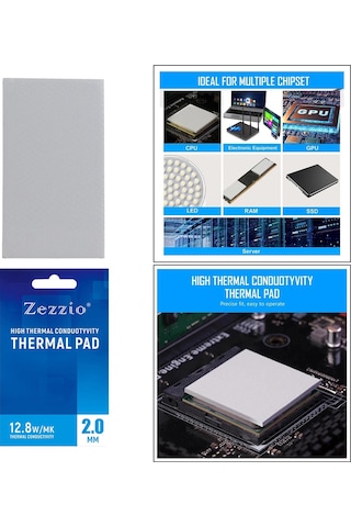 Suntek Silikon Termal Ped 12.8 W/mk Isı Direnci Pc Için 2.0mm