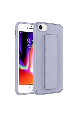 Apple Uyumlu iPhone Se 2020 Kılıf Zore Qstand Kapak Gri