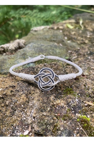 Kazzaze Şems Düğümü Gümüş Kazaziye Bileklik BIL002