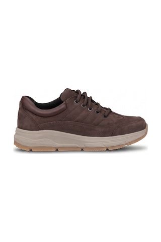 King Paolo L1399n Erkek Hakiki Nubuk Deri Memory Foam Klasik Sneaker Kahverengi