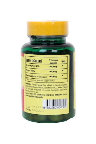 Trunature Coenzyme Q10 Royal Jelly Omega 3 100 Softgel Koenzim
