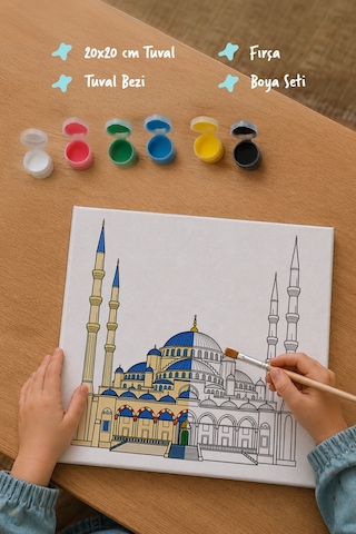 Sultanahmet Camii Şövalesiz Boya Seti 20x20