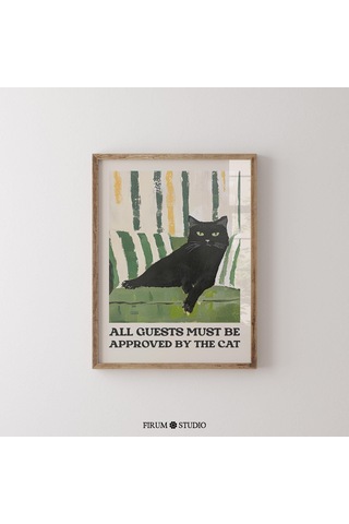 Komik Siyah Kedi Duvar Sanatı