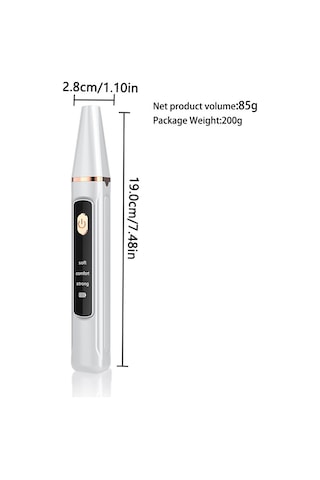 Moveevo Ev İçin Akıllı Ultrasonik Diş Temizleyici, Üç Seviye Ayar, Taş Aşınması Temizleyici, 37khz Frekans, 450mah Pil Temel Versiyon Beyaz