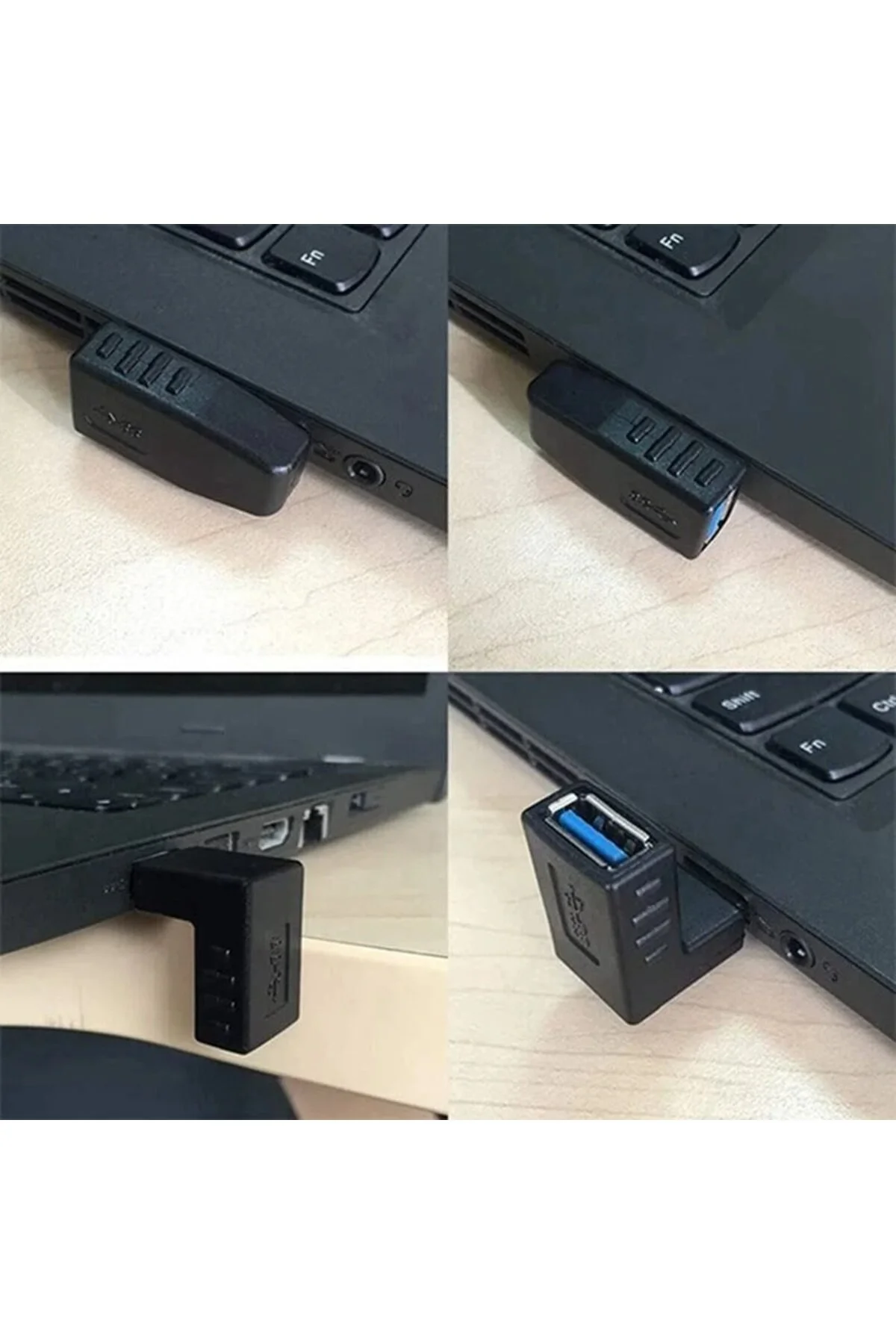 4'lü Paket Usb 3.0 Erkek Dişi Adaptör 90 Derece Sağ-sol-aşağı-yukarı Yüksek Hızlı Usb 3.0 Sürüm