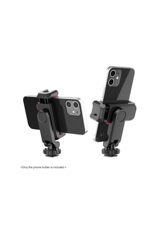 Konesam Siyah Plastik Telefon Tutucu, 360 Açı Ayarlı, Çift Soğuk Ayaklı, 6-9cm Genişlik Aralığı, Kolay Kilitlenme, Hafif Ve Taşınabilir